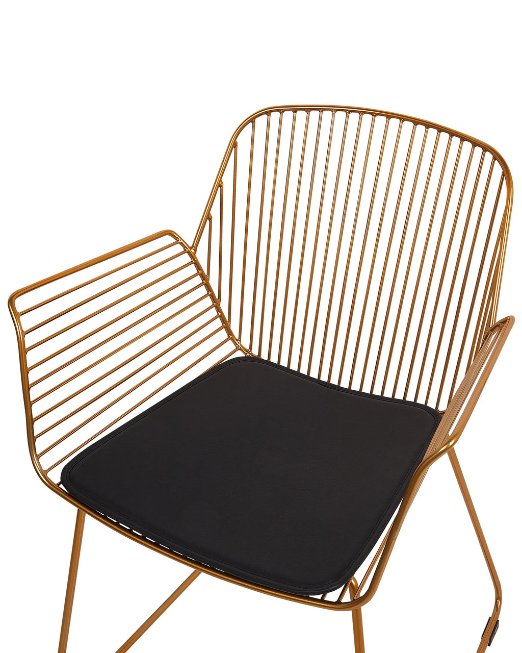 Set of 2 Dining Chairs APPLETON Metal Gold