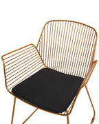 Set of 2 Dining Chairs APPLETON Metal Gold