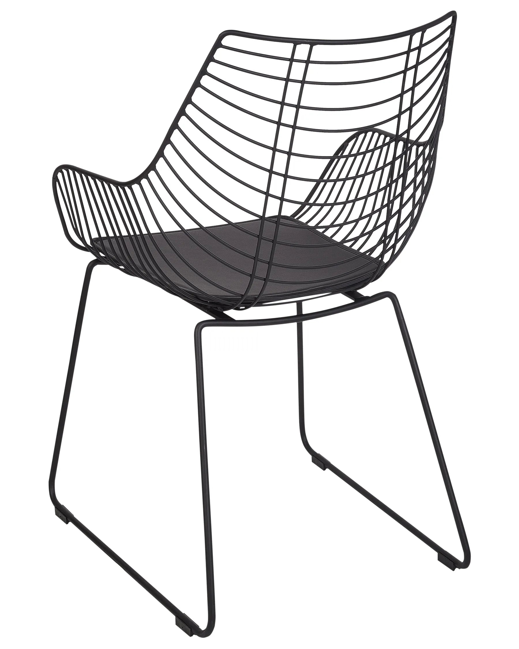 Set of 2 Dining Chairs ANNAPOLIS Metal Black