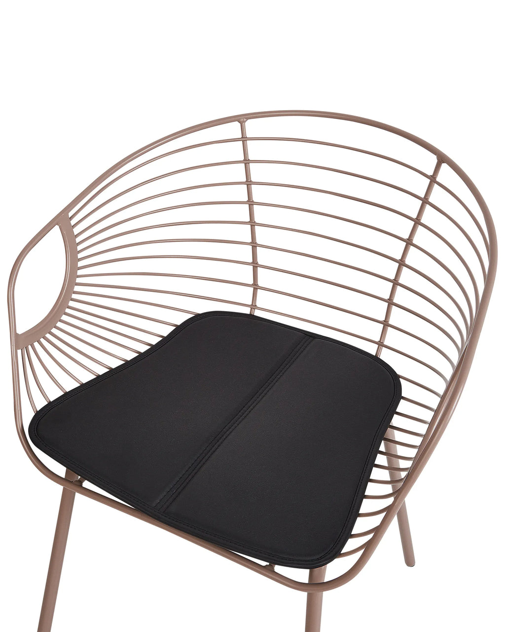 Set of 2 Dining Chairs HOBACK Metal Beige