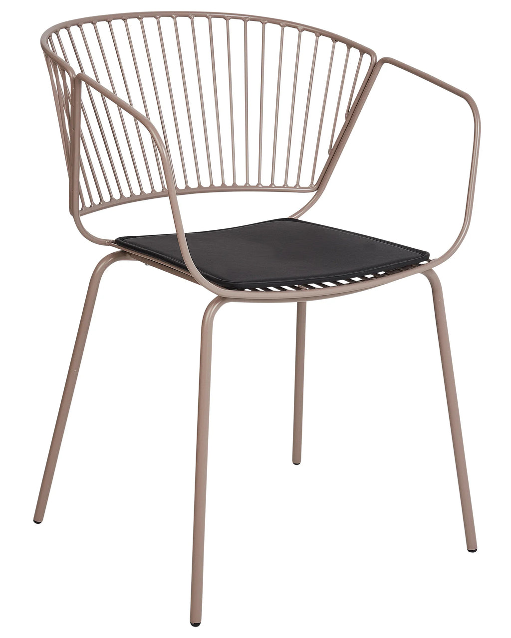 Set of 2 Dining Chairs RIGBY Metal Beige