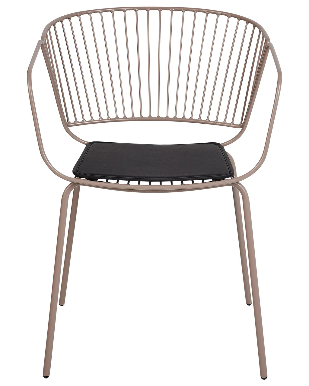 Set of 2 Dining Chairs RIGBY Metal Beige