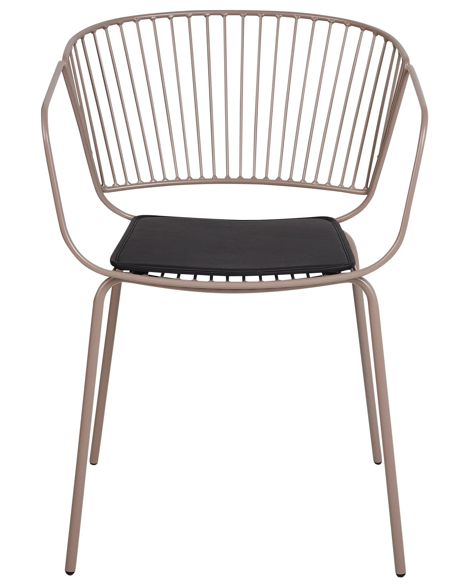 Set of 2 Dining Chairs RIGBY Metal Beige