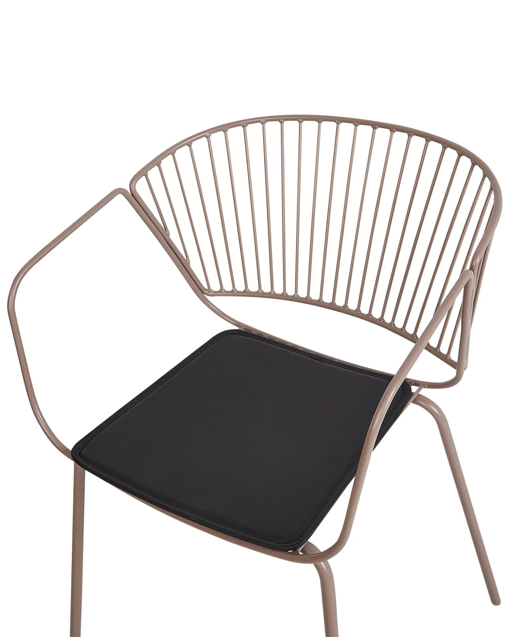 Set of 2 Dining Chairs RIGBY Metal Beige