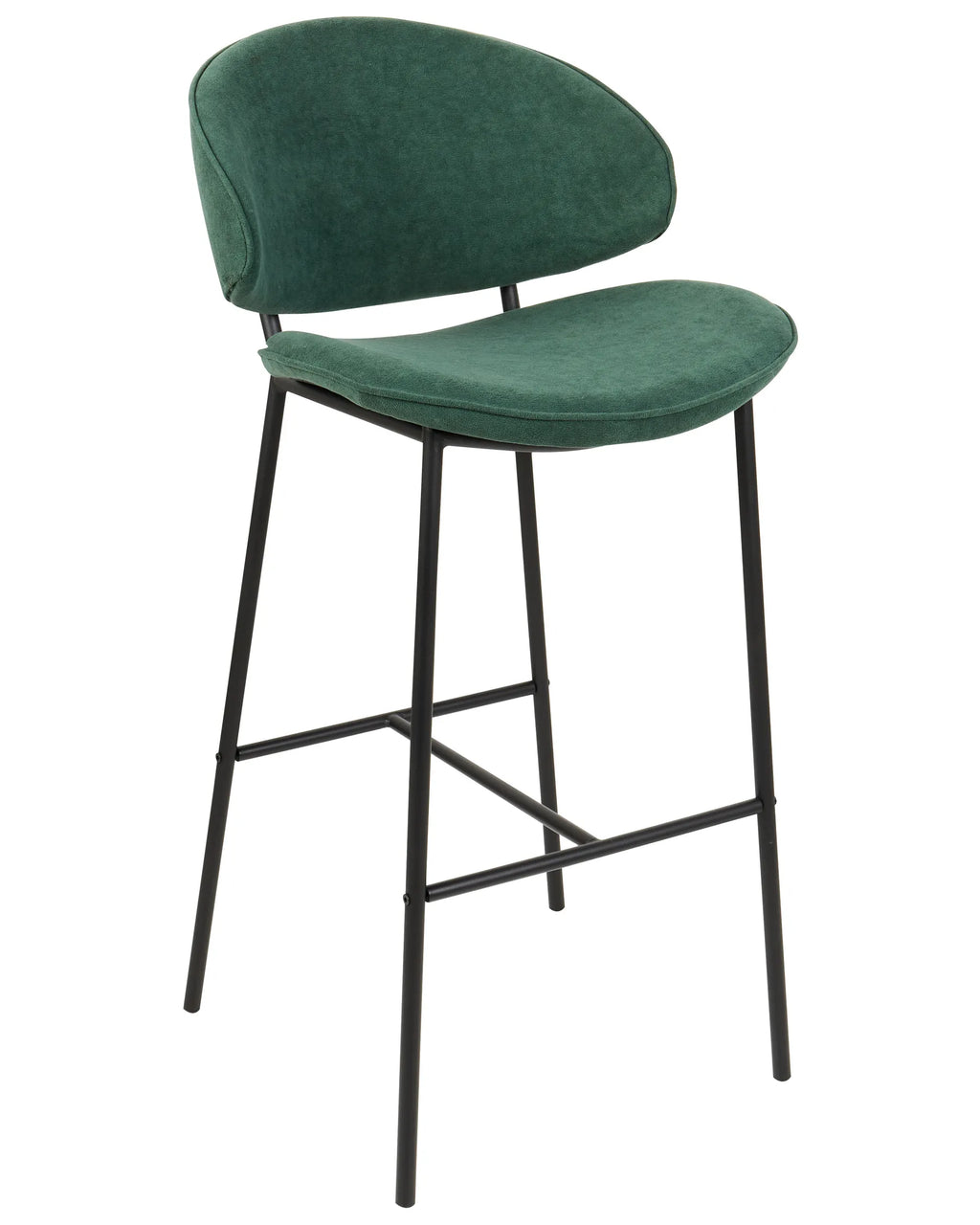 Set of 2 Bar Chairs KIANA Dark Green