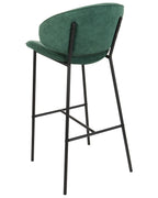 Set of 2 Bar Chairs KIANA Dark Green
