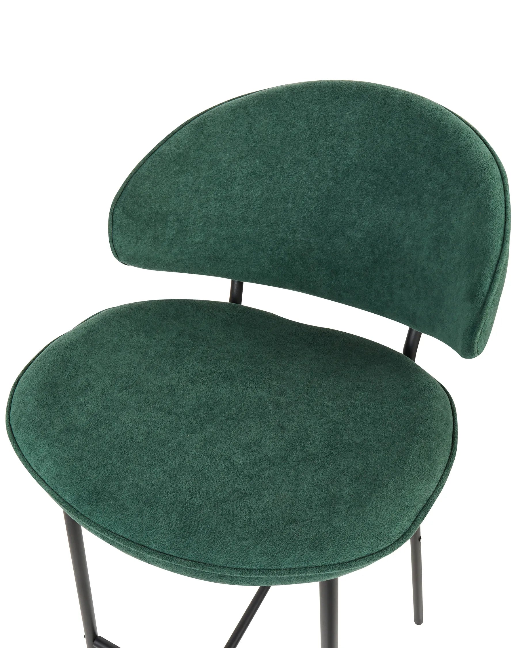 Set of 2 Bar Chairs KIANA Dark Green