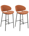 Set of 2 Bar Chairs KIANA Orange