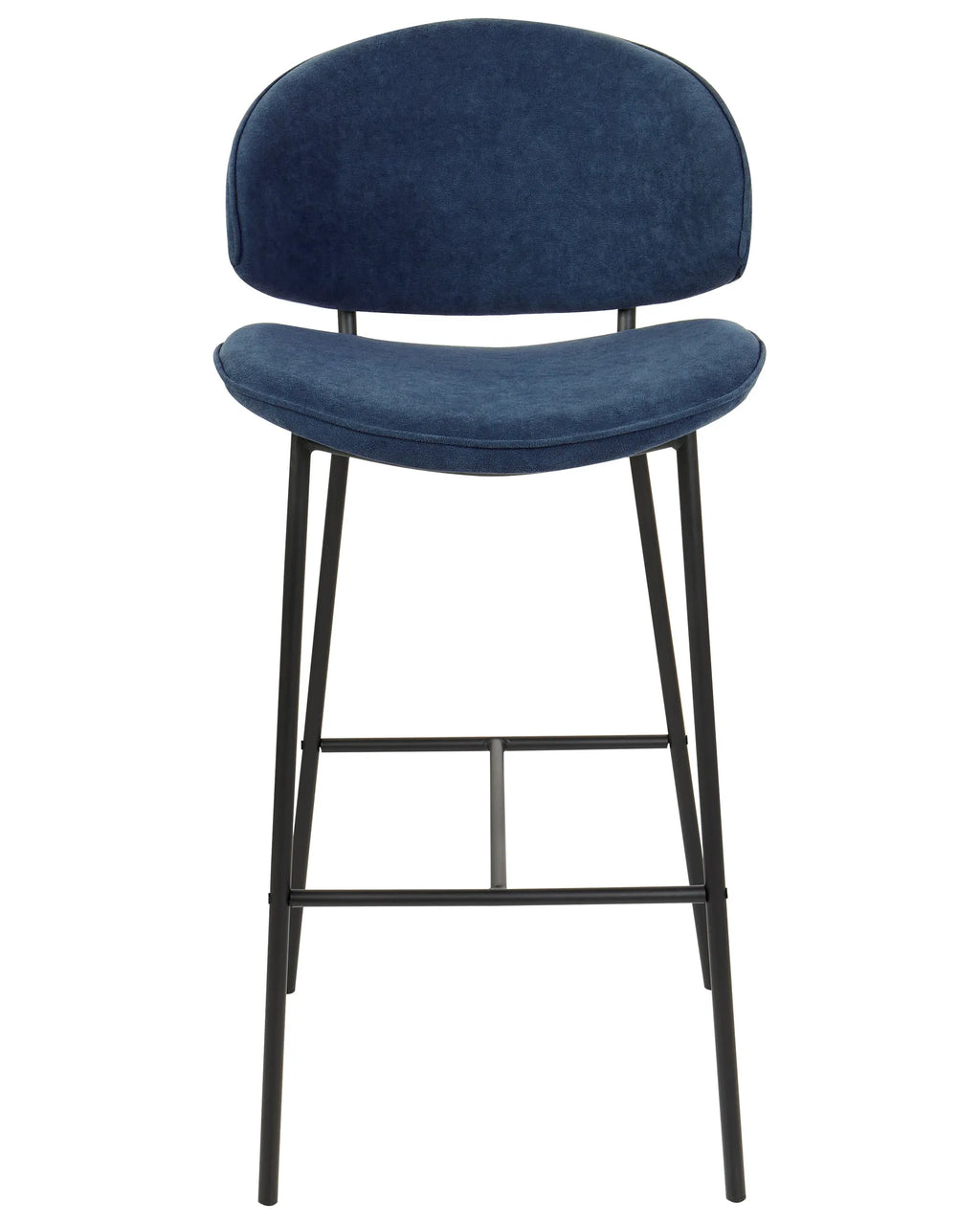 Set of 2 Bar Chairs KIANA Navy Blue