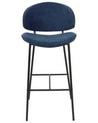 Set of 2 Bar Chairs KIANA Navy Blue