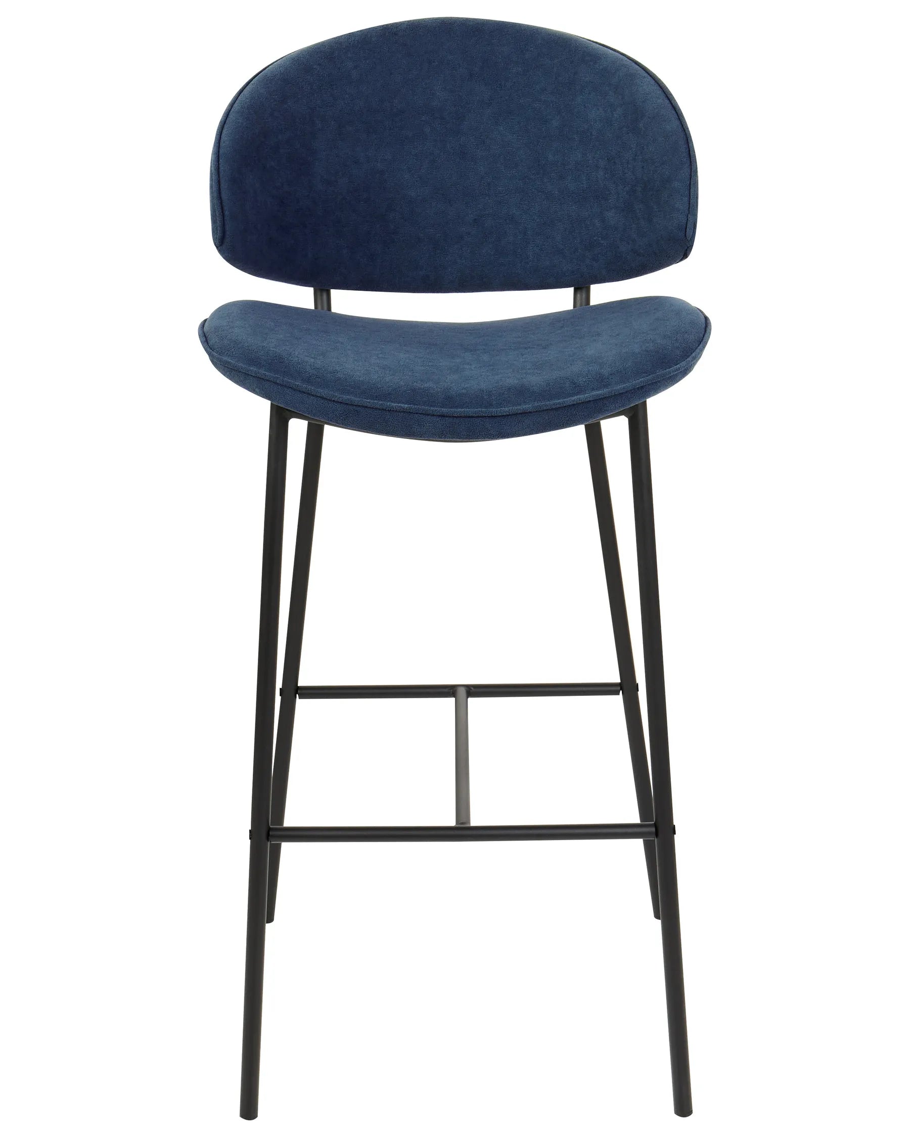 Set of 2 Bar Chairs KIANA Navy Blue