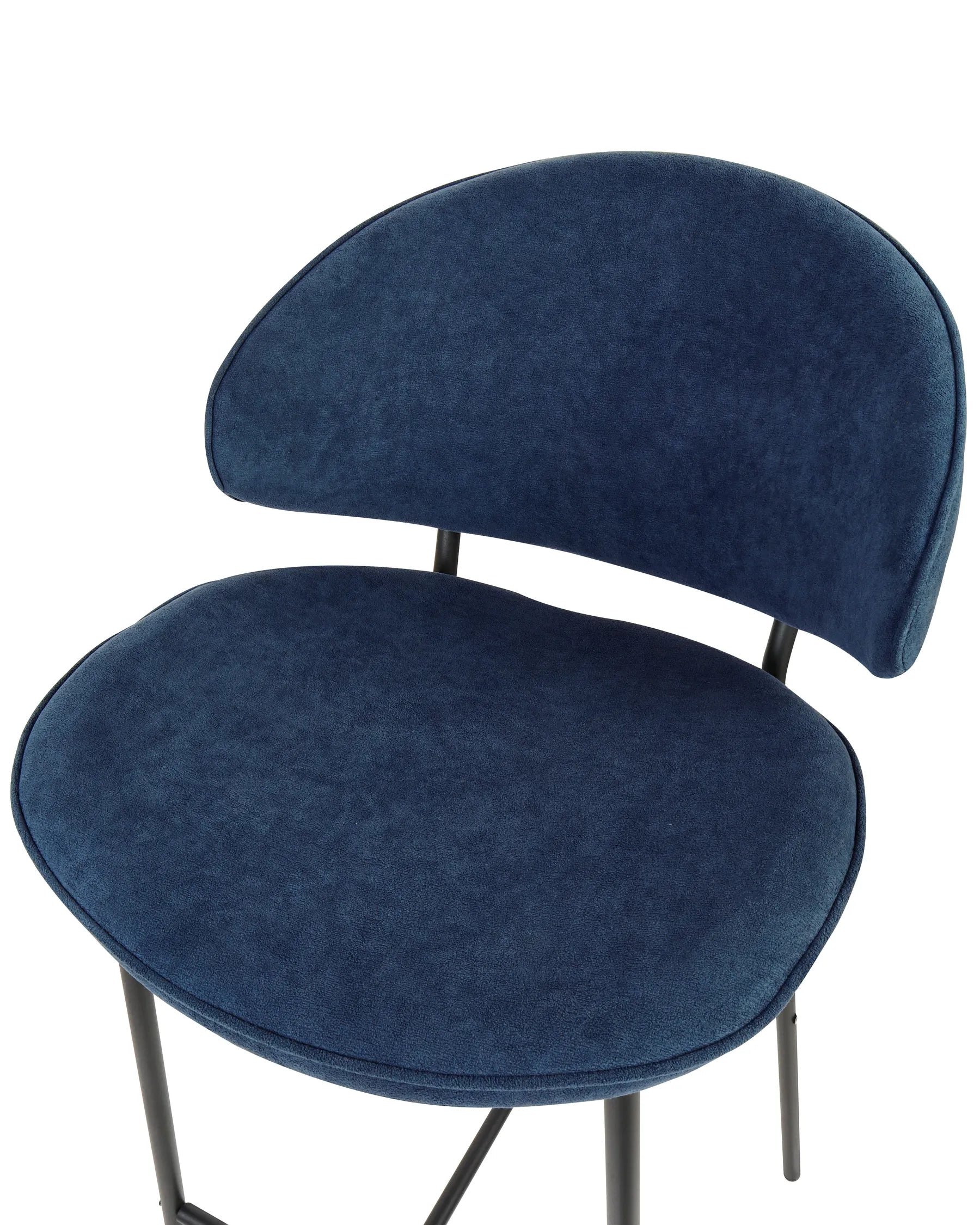 Set of 2 Bar Chairs KIANA Navy Blue