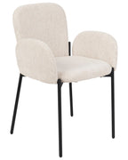 Set of 2 Dining Chairs ALBEE Fabric Beige