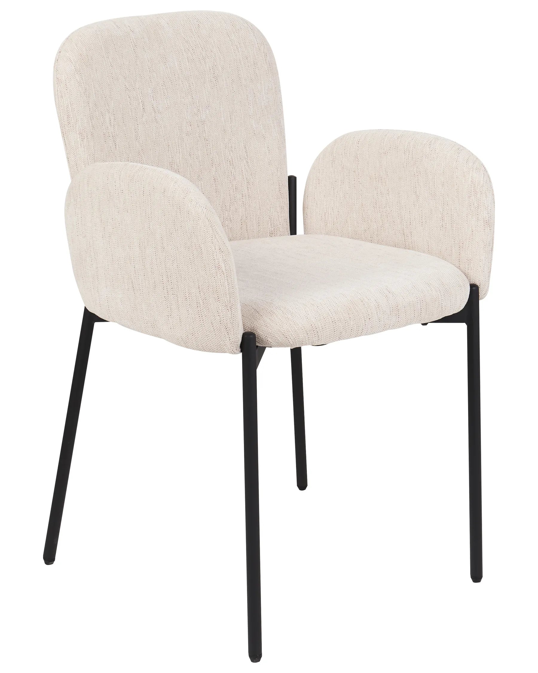 Set of 2 Dining Chairs ALBEE Fabric Beige