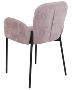 Set of 2 Dining Chairs ALBEE Fabric Pink