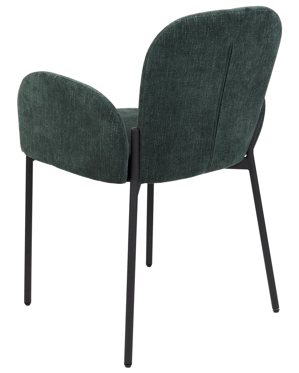Set of 2 Dining Chairs ALBEE Fabric Dark Green