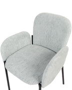 Set of 2 Dining Chairs ALBEE Fabric Mint Green