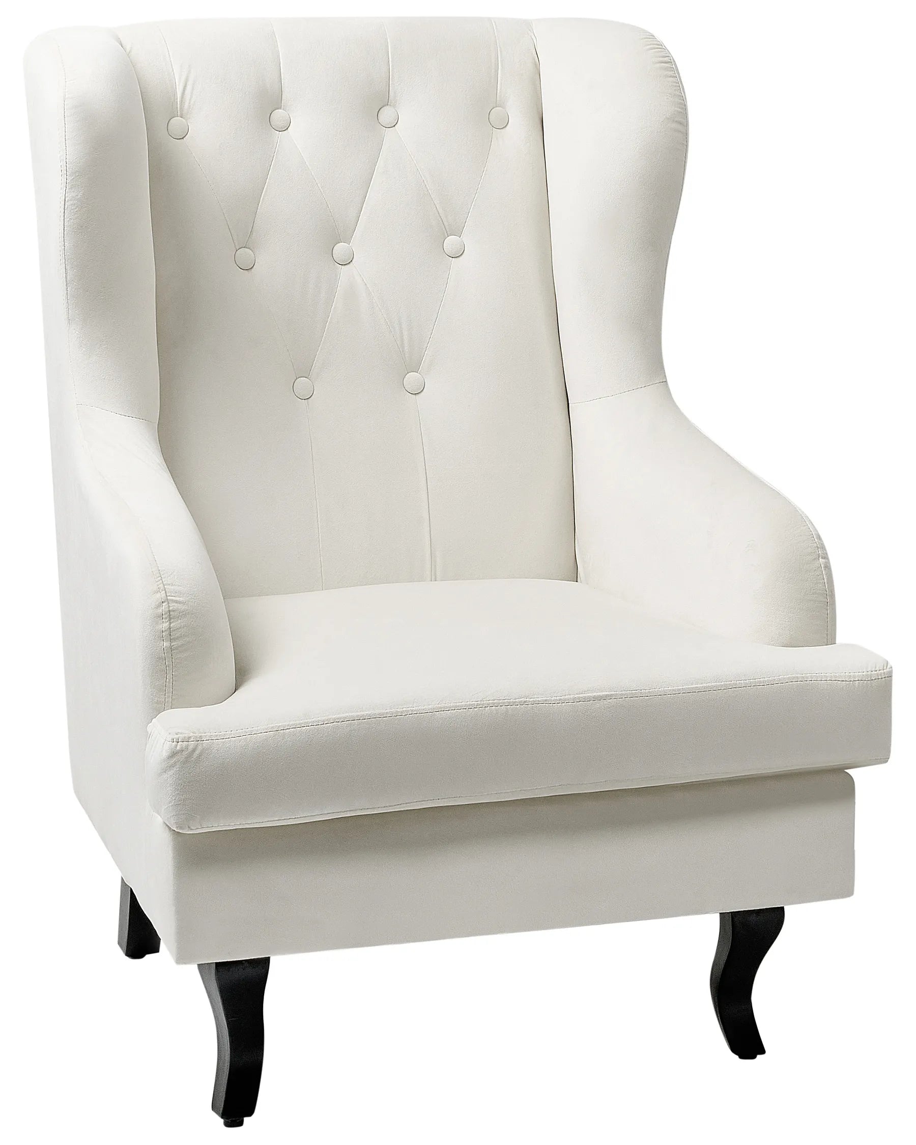Wingback Chair ALTA Velvet Off-White