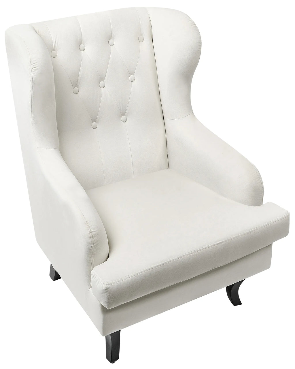 Wingback Chair ALTA Velvet Off-White