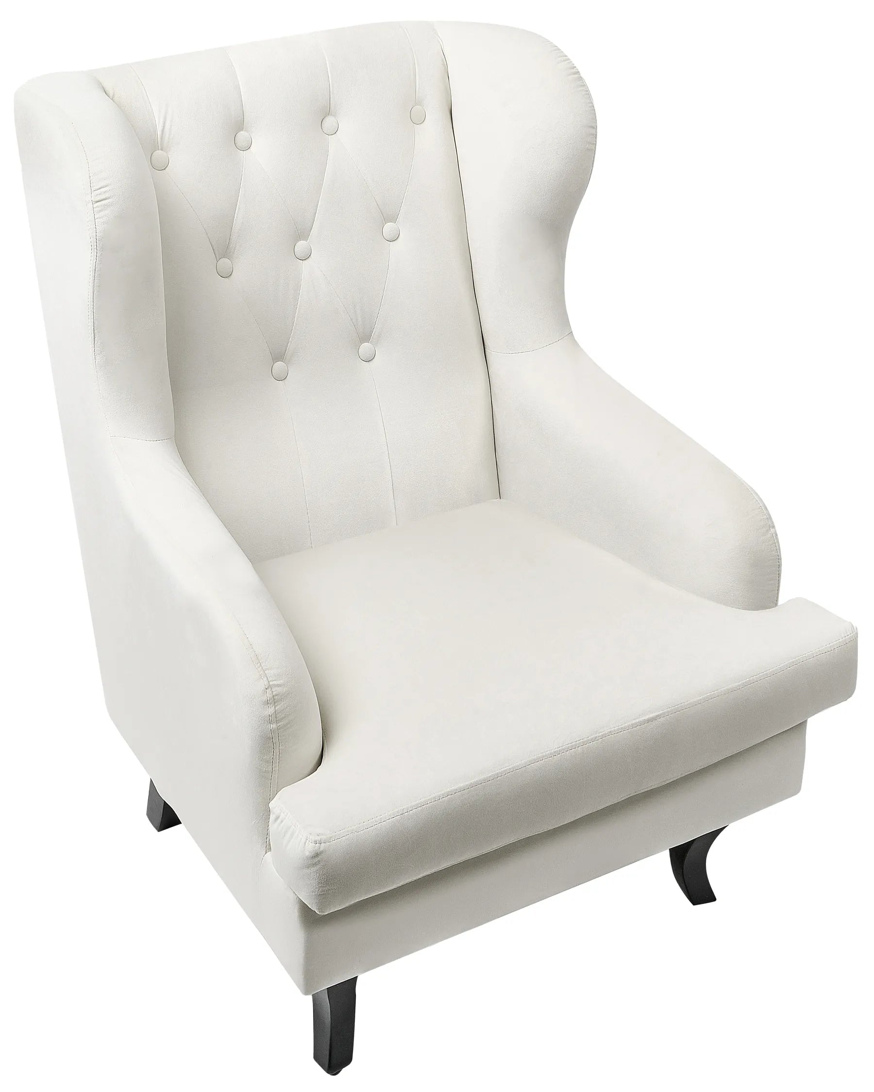 Wingback Chair ALTA Velvet Off-White