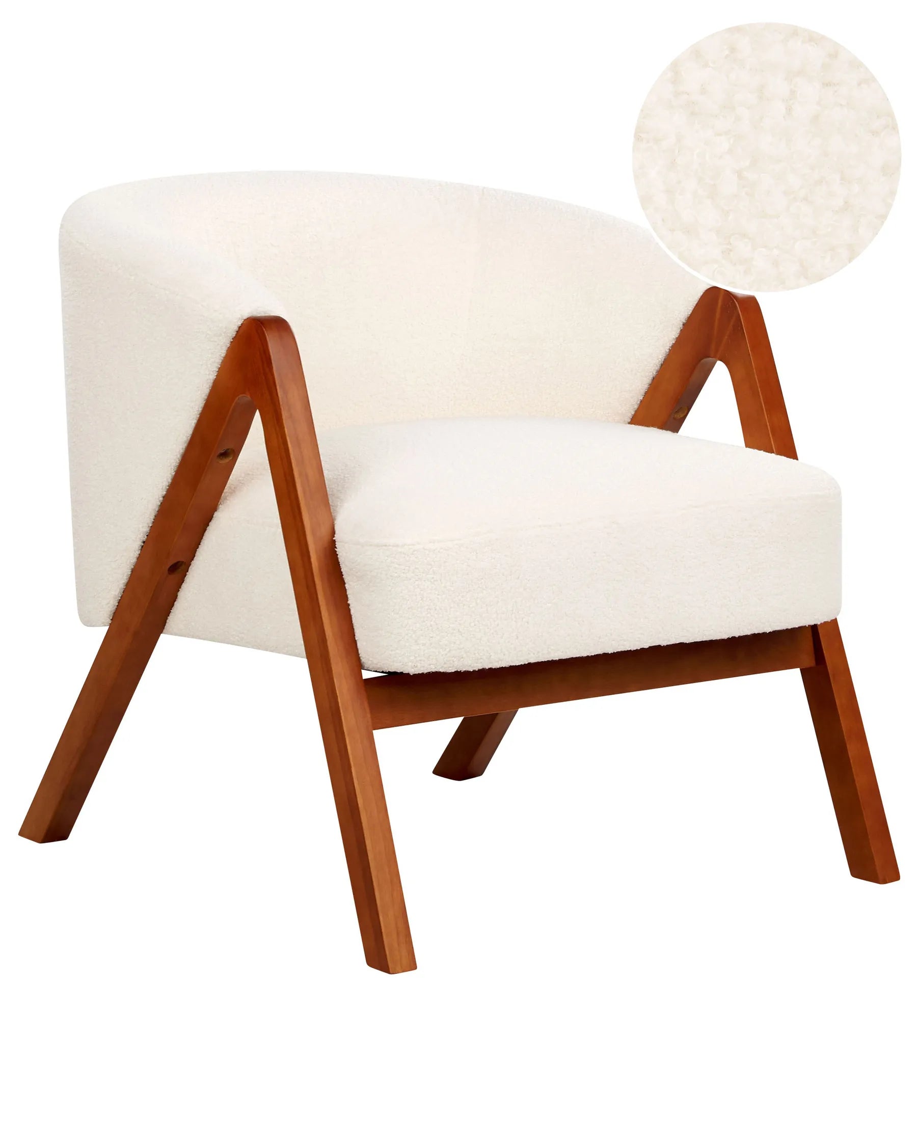 Armchair SKEI Boucle White