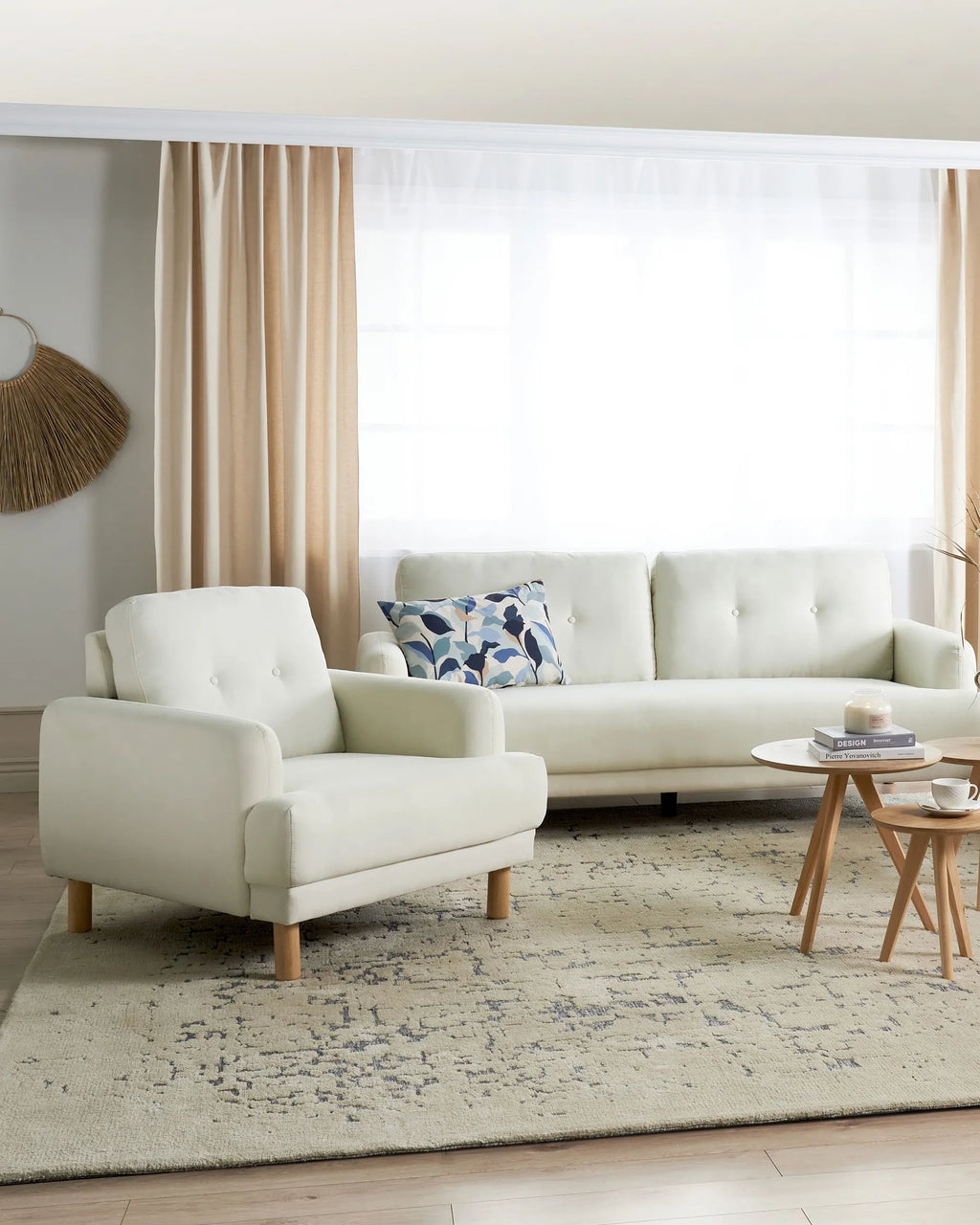 Armchair TUVE Fabric Off-White