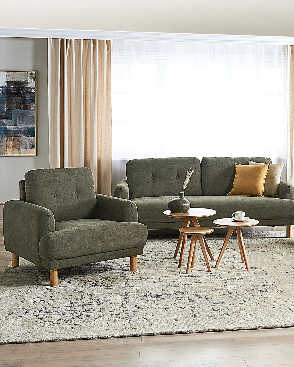 Armchair TUVE Corduroy Dark Green