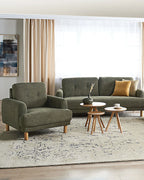 Armchair TUVE Corduroy Dark Green
