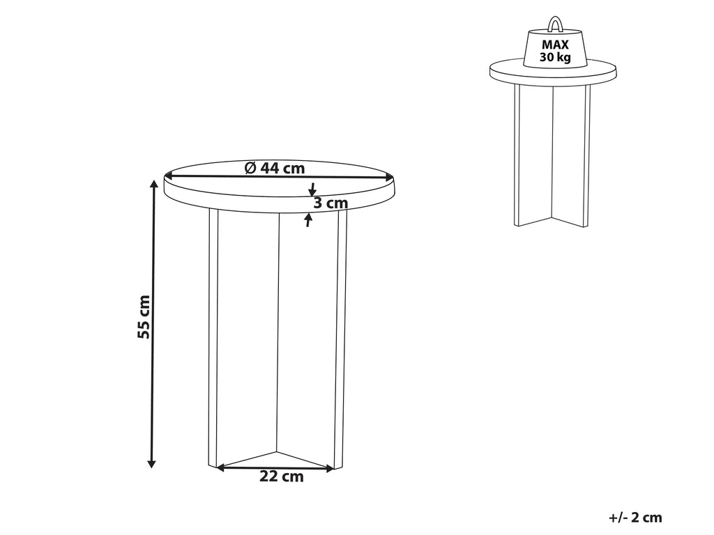 Side Table STANTON Grey Concrete Effect