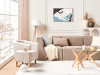 Set of 2 Coffee Tables VALLEY Tempered Glass Light Brown