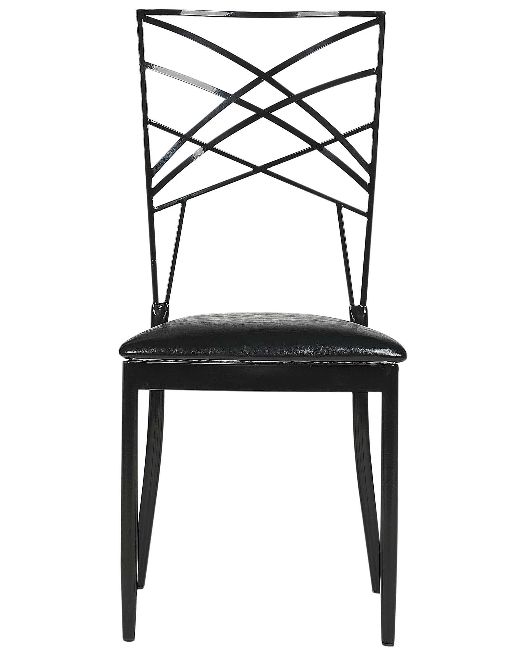 Set of 2 Dining Chairs GIRARD Metal Black