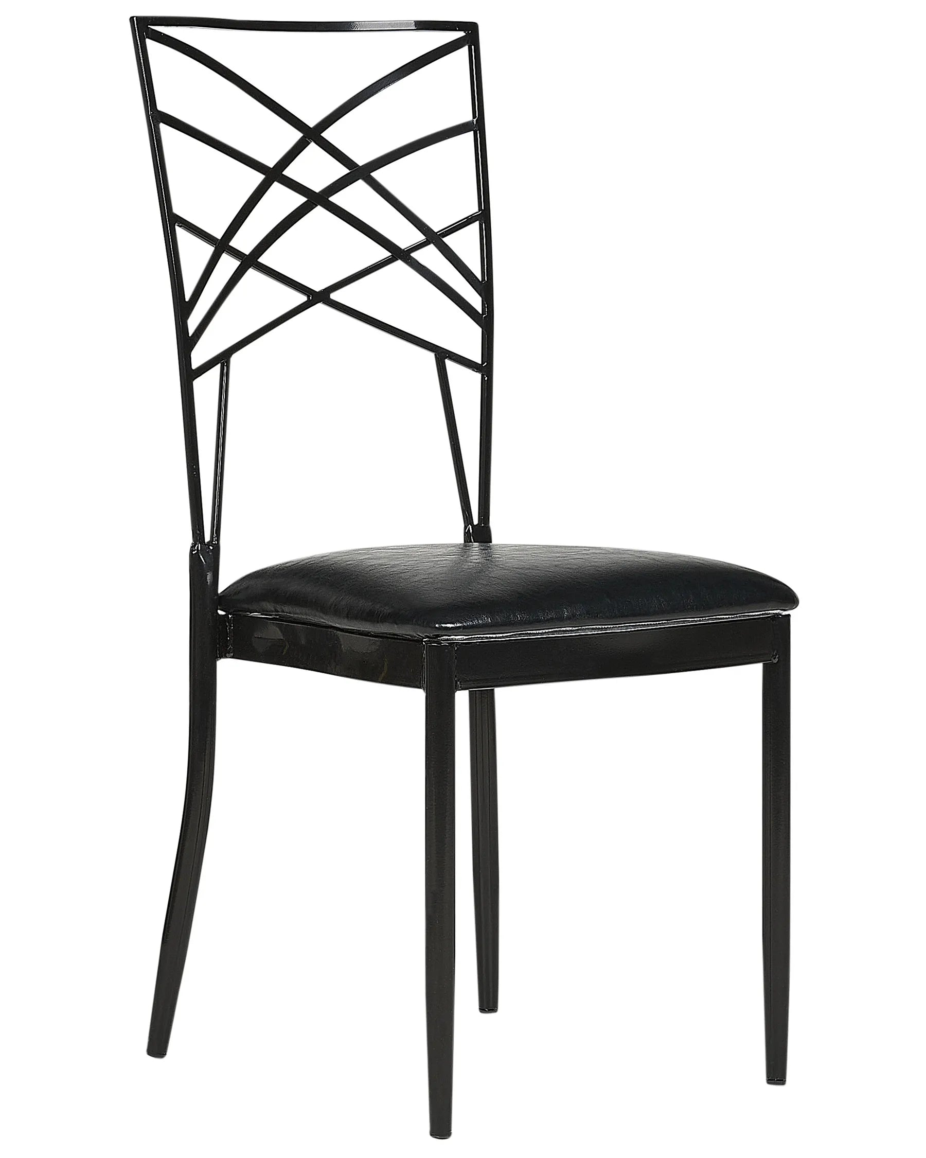 Set of 2 Dining Chairs GIRARD Metal Black