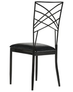 Set of 2 Dining Chairs GIRARD Metal Black