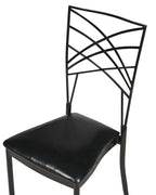 Set of 2 Dining Chairs GIRARD Metal Black