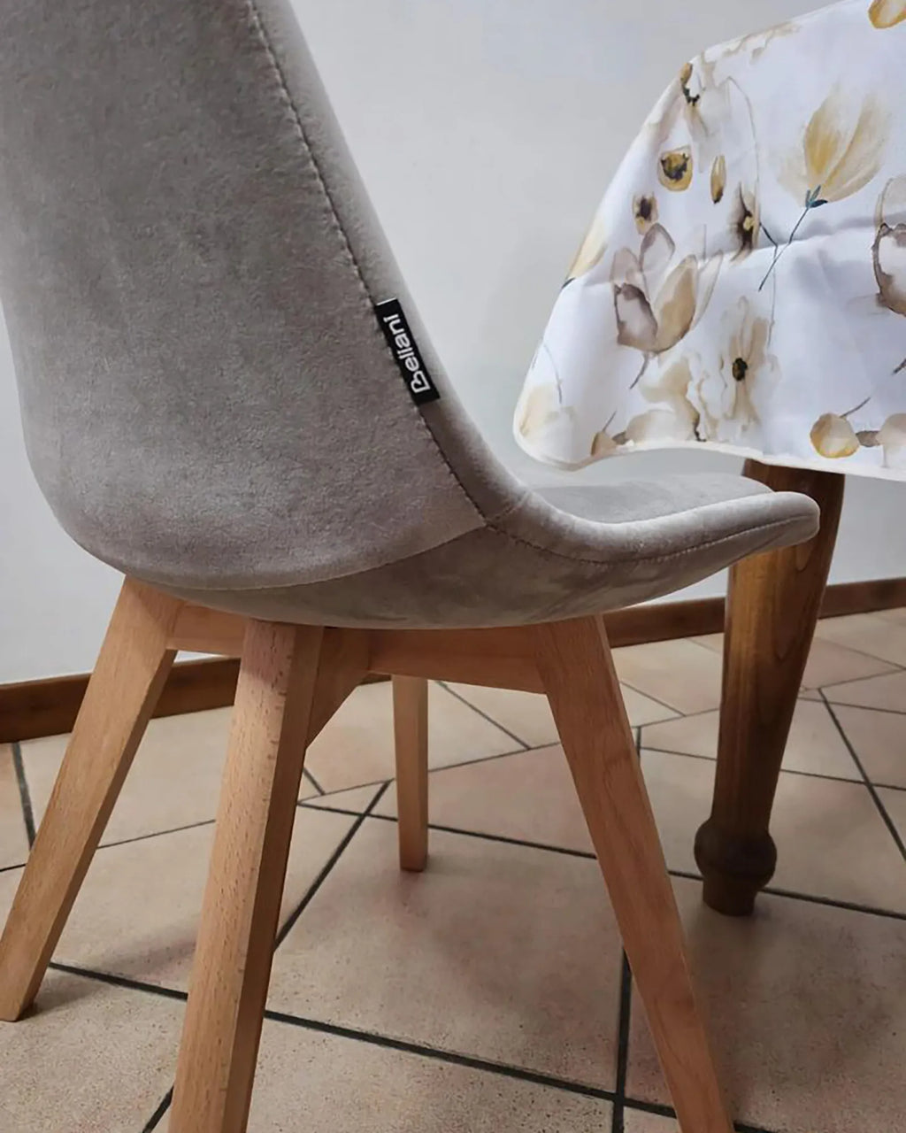 Set of 2 Dining Chairs DAKOTA II Velvet Taupe