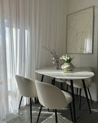Extending Dining Table STAVERTON White 120/160 cm 80 cm