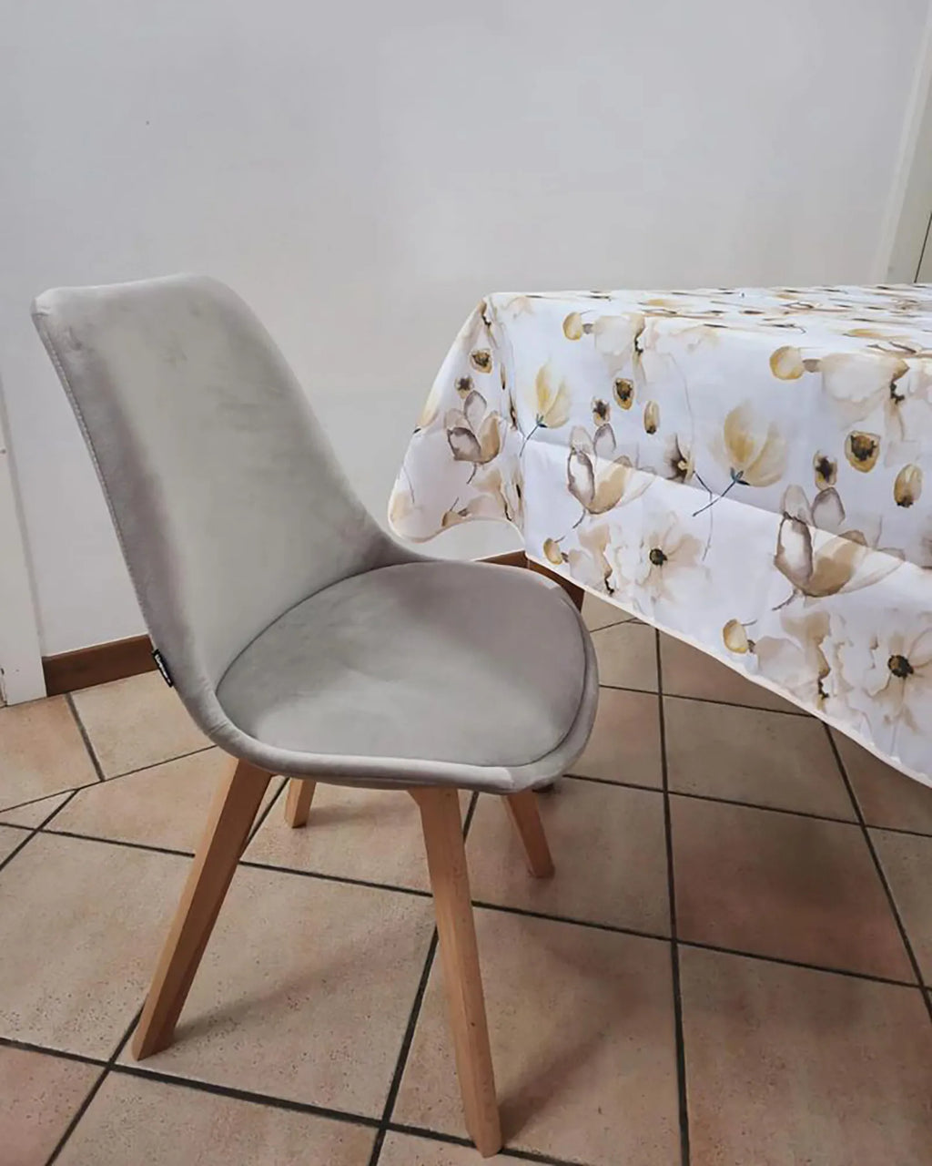 Set of 2 Dining Chairs DAKOTA II Velvet Grey
