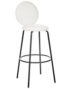 Set of 2 Bar Chairs EMERY Boucle White