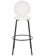 Set of 2 Bar Chairs EMERY Boucle White