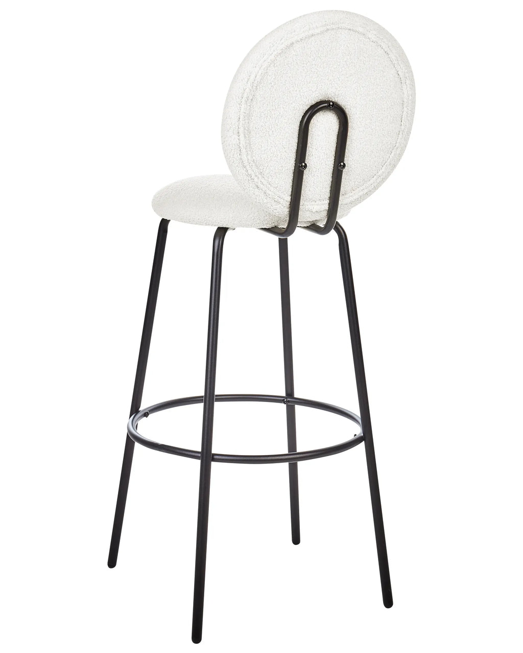 Set of 2 Bar Chairs EMERY Boucle White