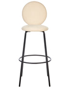 Set of 2 Bar Chairs EMERY Boucle Light Beige