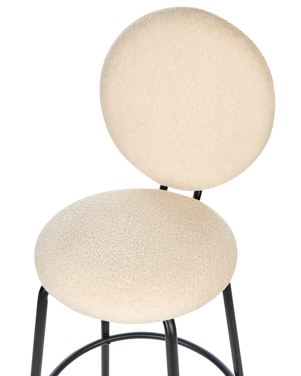 Set of 2 Bar Chairs EMERY Boucle Light Beige
