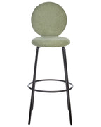 Set of 2 Bar Chairs EMERY Boucle Light Green
