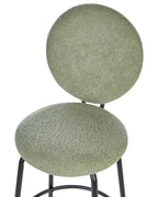 Set of 2 Bar Chairs EMERY Boucle Light Green
