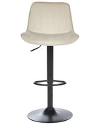 Set of 2 Bar Chairs DUBROVNIK Velvet Swivel Light Beige