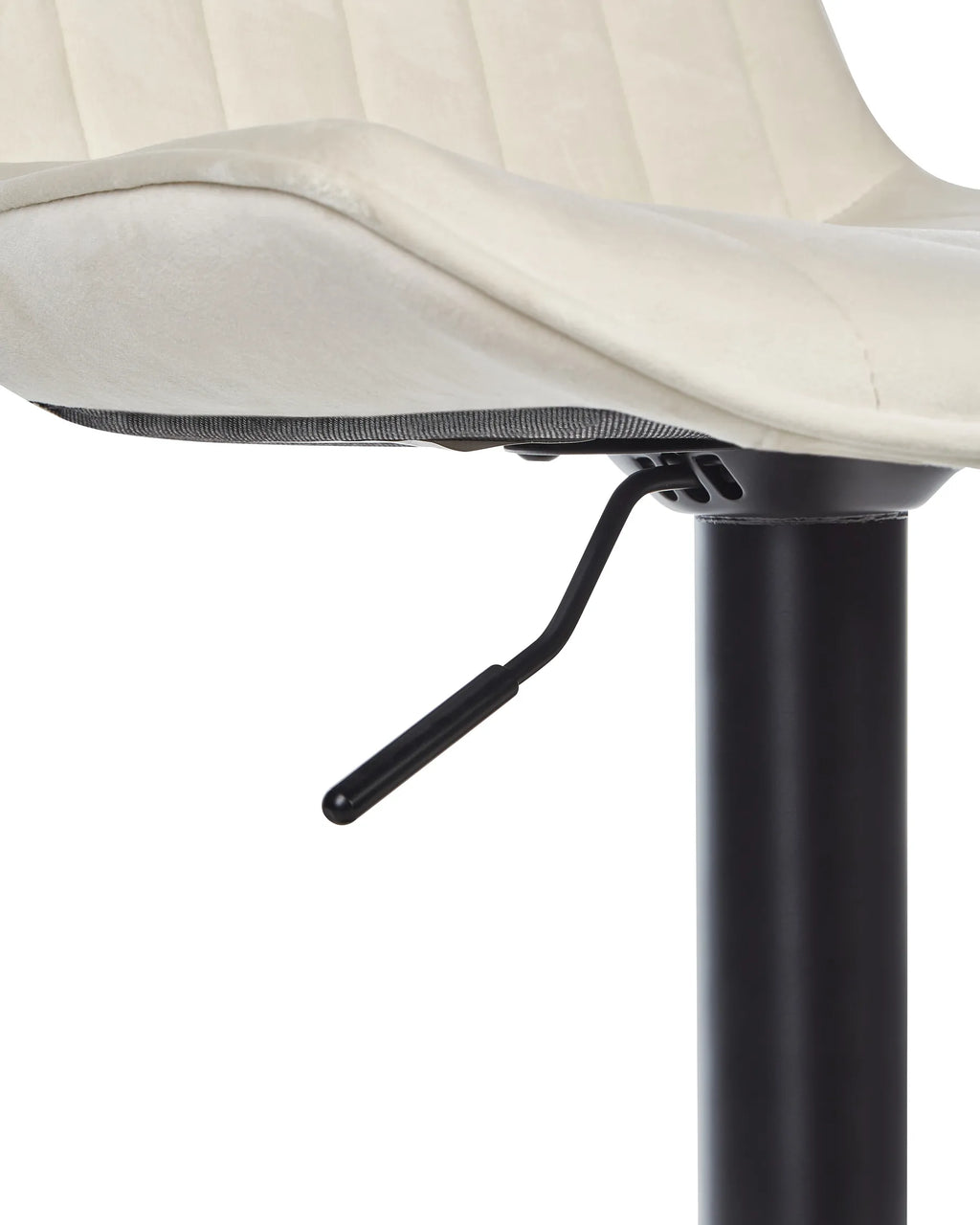 Set of 2 Bar Chairs DUBROVNIK Velvet Swivel Light Beige