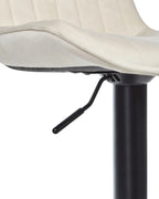 Set of 2 Bar Chairs DUBROVNIK Velvet Swivel Light Beige