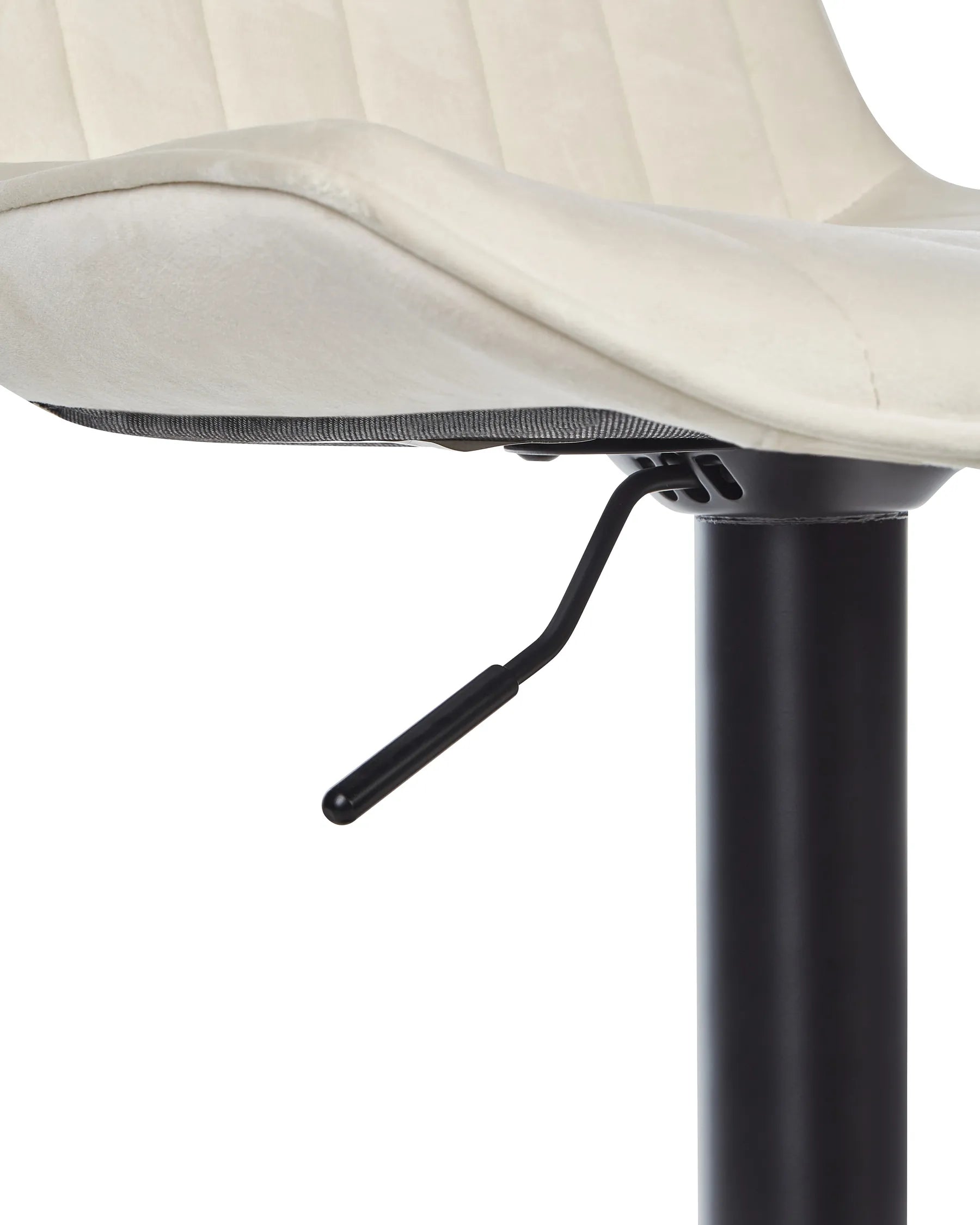 Set of 2 Bar Chairs DUBROVNIK Velvet Swivel Light Beige