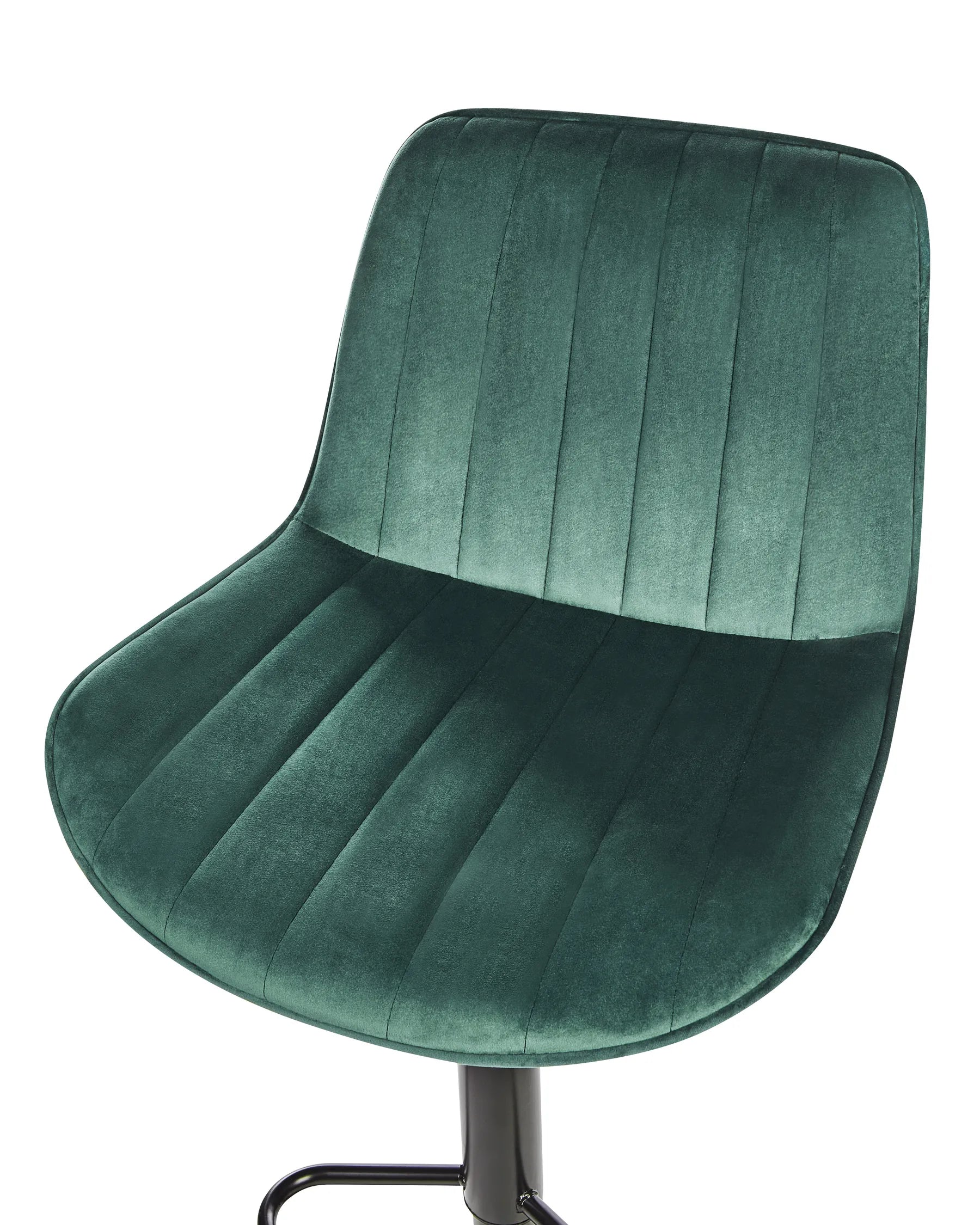 Set of 2 Bar Chairs DUBROVNIK Velvet Swivel Emerald Green
