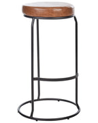 Set of 2 Bar Stools MILROY Faux Leather Brown